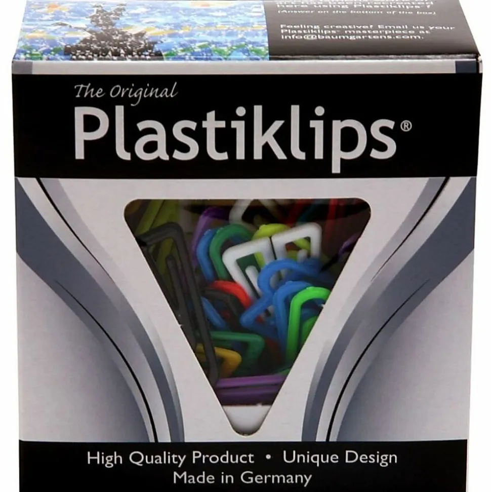 Baumgartens® Plastic Paper Clips, Box Of 200, Large, Assorted Colors