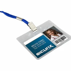Baumgartens® Punched ID Badge Holders, 2 1/2
