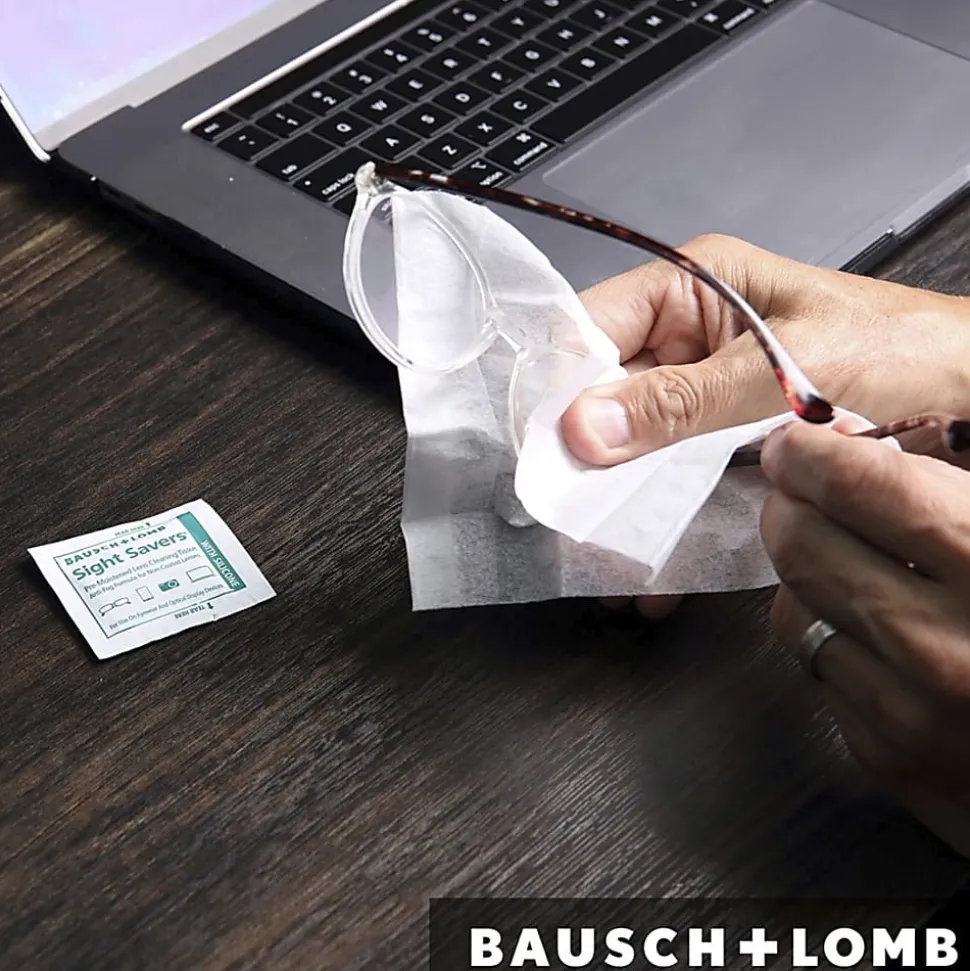 Bausch & Lomb Sight Savers Pre-Moistened Anti-Fog Tissues, 5 5/16" x 2 5/16", Case Of 100