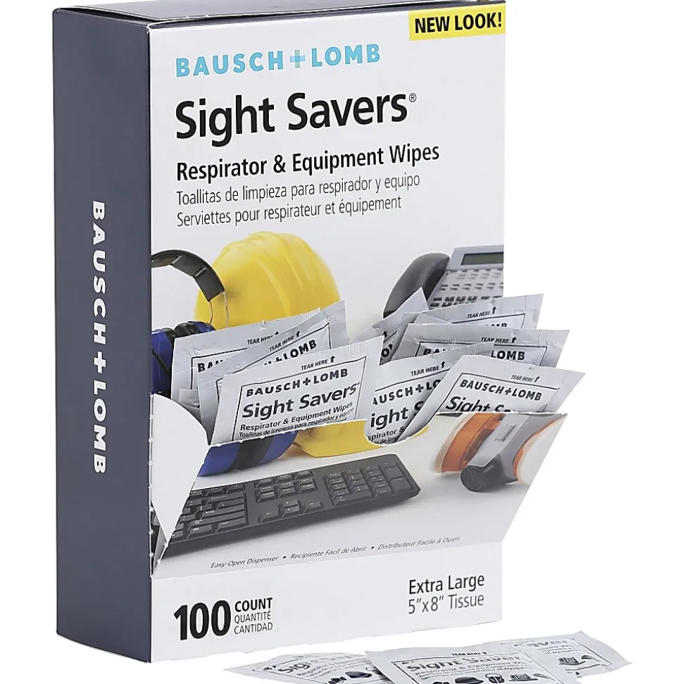 Bausch & Lomb Sight Savers XL Equipment Wipes - Wipe - 100 / Box