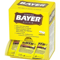 Bayer® Aspirin, 2 Tablets Per Packet, Box Of 50 Packets