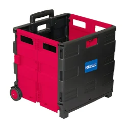 BAZIC Products Folding Cart On Wheels With Lid Cover, 18