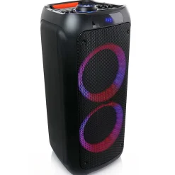 BeFree Sound Dual 8" Bluetooth Wireless Portable Party Speaker With Reactive Lights