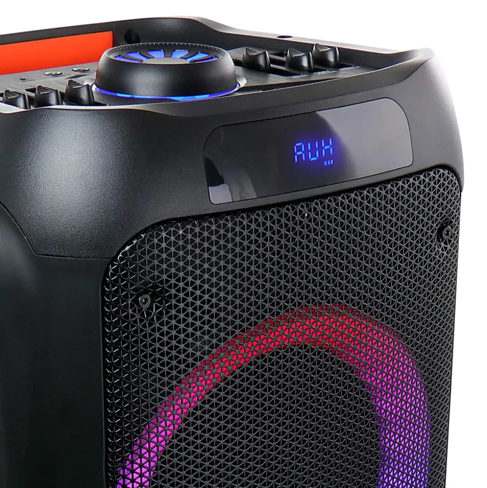 BeFree Sound Dual 8" Bluetooth Wireless Portable Party Speaker With Reactive Lights