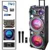BeFree Sound Dual 10" Subwoofer Bluetooth Portable Party Speaker With Sound Reactive Party Lights