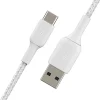 Belkin BoostCharge Braided USB-A to USB-C Power Cable, 3.3', White