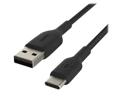 Belkin BoostCharge Braided USB-A to USB-C Power Cable, 1M/ 3.3 Ft, Black