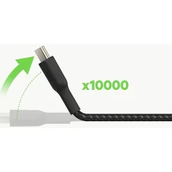 Belkin BoostCharge Braided USB-C To USB-C Cable, 1M/3.3ft, Black