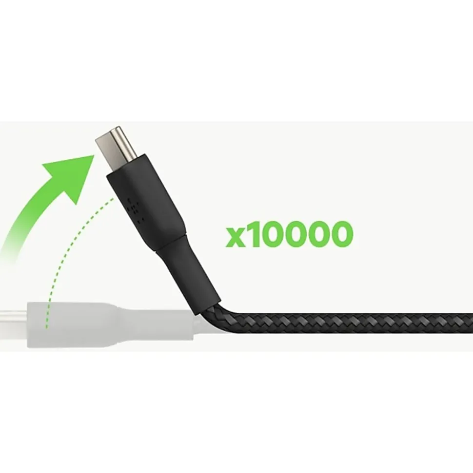 Belkin BoostCharge Braided USB-C To USB-C Cable, 1M/3.3ft, Black