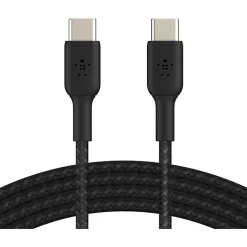 Belkin BoostCharge Braided USB-C To USB-C Cable, 1M/3.3ft, Black