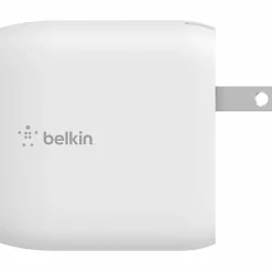 Belkin BoostCharge Dual USB-C Wall Charger, 40W, White, WCB006DQWH