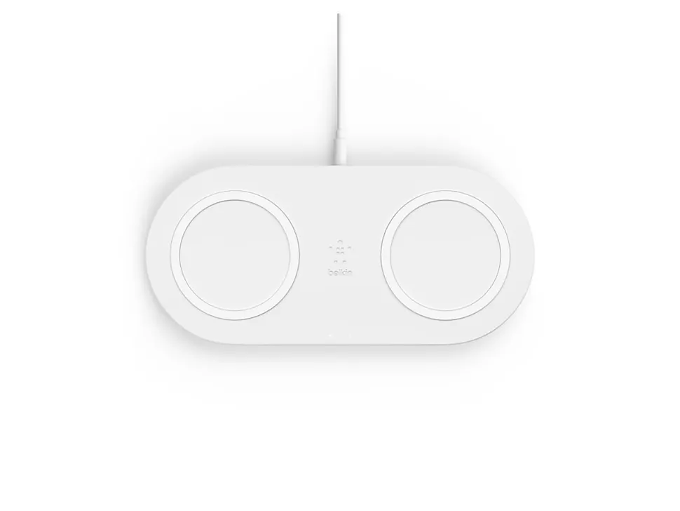 Belkin BoostCharge Dual 10-Watt Wireless Charging Pads, White