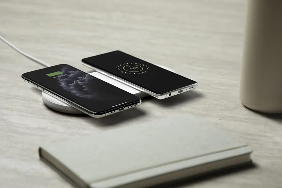 Belkin BoostCharge Dual 10-Watt Wireless Charging Pads, White