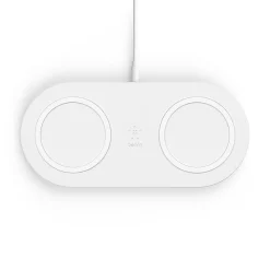 Belkin BoostCharge Dual 10-Watt Wireless Charging Pads, White