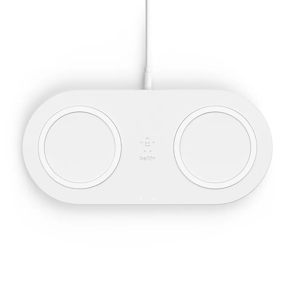Belkin BoostCharge Dual 10-Watt Wireless Charging Pads, White