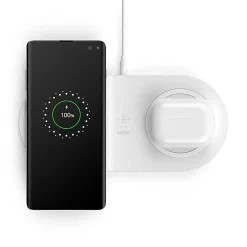 Belkin BoostCharge Dual 10-Watt Wireless Charging Pads, White