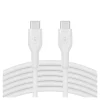 Belkin BoostCharge Flex Silicone USB-C To USB-C Cable, 3M/9.8 ft, White