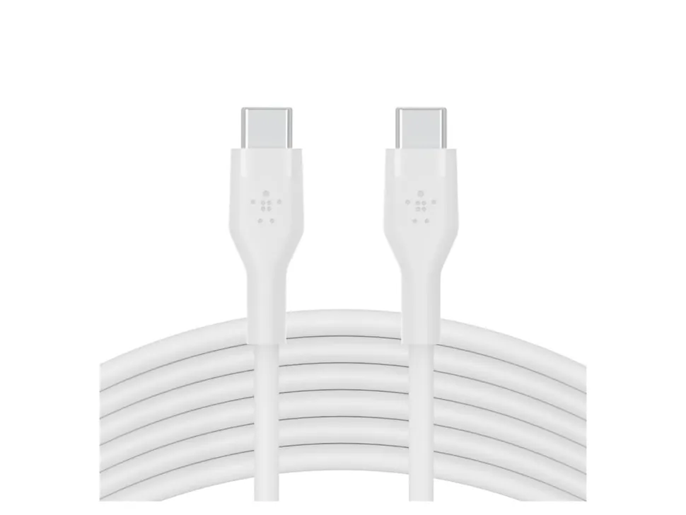 Belkin BoostCharge Flex Silicone USB-C To USB-C Cable, 3M/9.8 ft, White