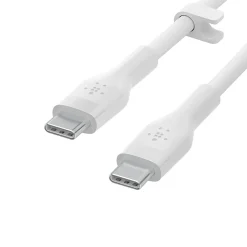 Belkin BoostCharge Flex Silicone USB-C To USB-C Cable, 3M/9.8 ft, White