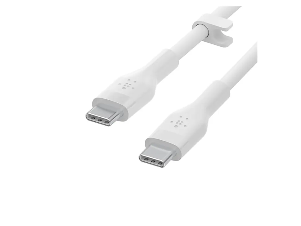 Belkin BoostCharge Flex Silicone USB-C To USB-C Cable, 3M/9.8 ft, White