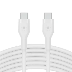 Belkin BoostCharge Flex Silicone USB-C To USB-C Cable, 3M/9.8 ft, White