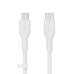 Belkin BoostCharge Flex Silicone USB-C To USB-C Cable, 3M/9.8 ft, White