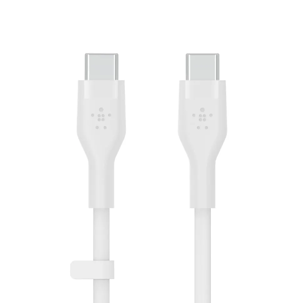 Belkin BoostCharge Flex Silicone USB-C To USB-C Cable, 3M/9.8 ft, White