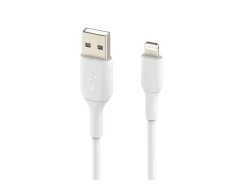 Belkin BoostCharge Lightning-To-USB-A PVC Cable, 9.8ft/3M, White