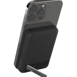 Belkin BoostCharge Magnetic Wireless Power Bank 5K + Stand - For iPhone 13 Pro, iPhone 12 - 5000 mAh - Black