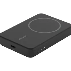 Belkin BoostCharge Magnetic Wireless Power Bank 5K + Stand - For iPhone 13 Pro, iPhone 12 - 5000 mAh - Black