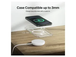 Belkin BoostCharge Magnetic Wireless Charging Pad, White, WIA011TTWH