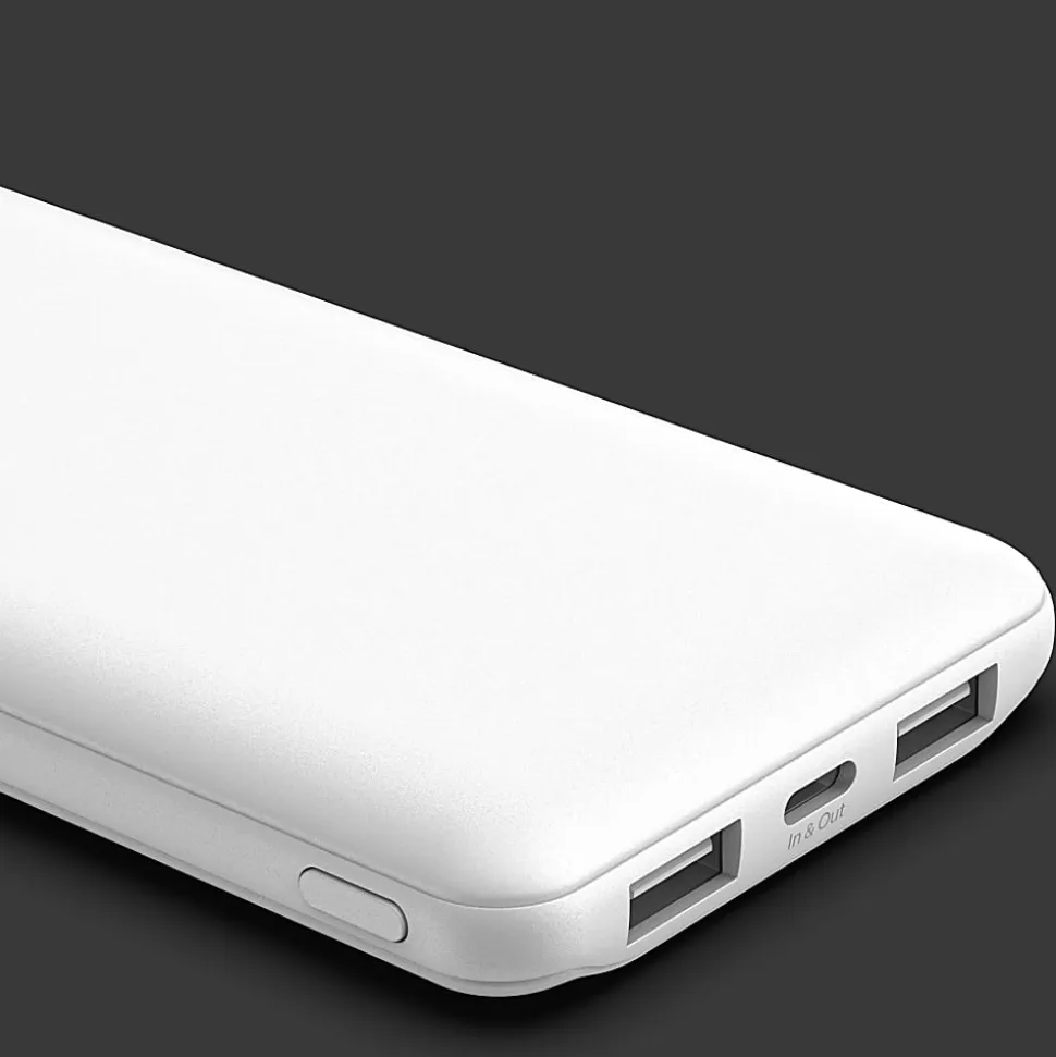 Belkin BoostCharge Power Bank, 10K, For Iphone/Samsung/Google Pixel, White, BPB011BTWH