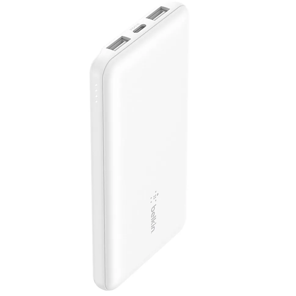 Belkin BoostCharge Power Bank, 10K, For Iphone/Samsung/Google Pixel, White, BPB011BTWH