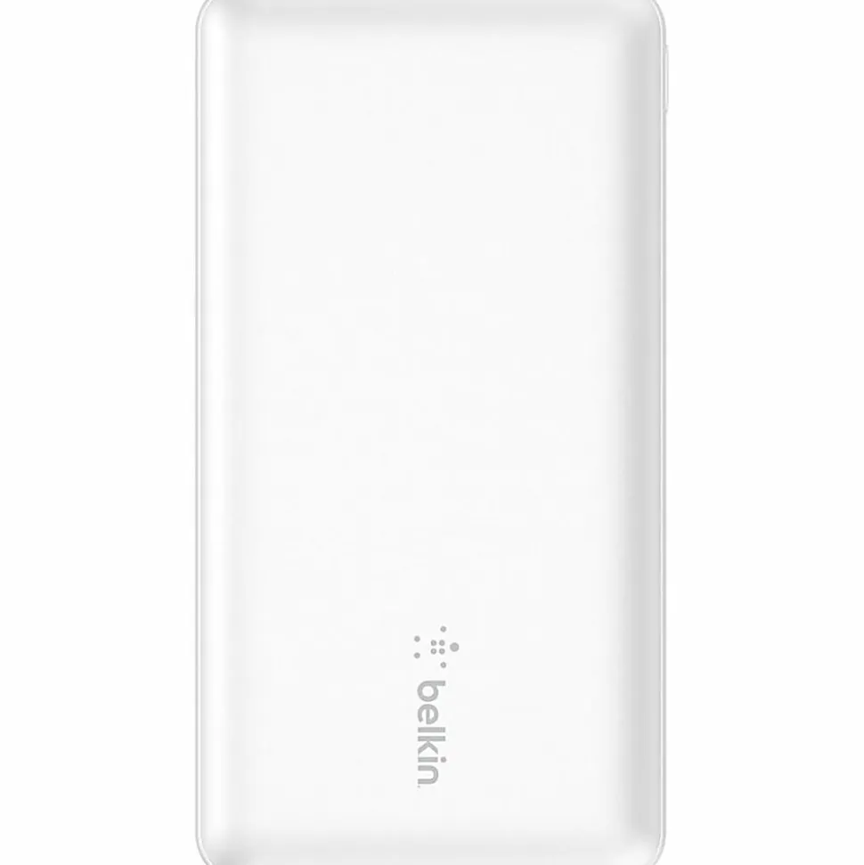 Belkin BoostCharge Power Bank, 10K, For Iphone/Samsung/Google Pixel, White, BPB011BTWH