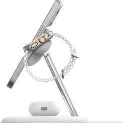 Belkin BoostCharge Pro Cradle - Wireless - iPhone, Apple Watch, AirPods - 3 Slot - Qi2 - Charging Capability - White
