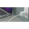 Belkin BoostCharge Pro Dual USB-C GaN Wall Charger with PPS 65W Laptop Chromebook Charging, Power Adapter, WCH013DQWH