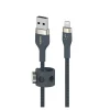 Belkin BoostCharge Pro Flex Braided USB-A to Lightning Cable, 2M/6.6FT, Blue