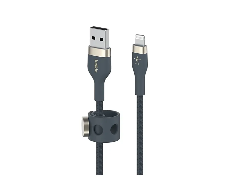Belkin BoostCharge Pro Flex Braided USB-A to Lightning Cable, 2M/6.6FT, Blue