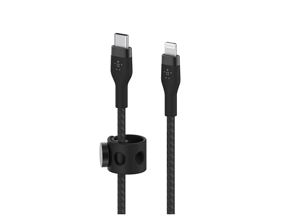 Belkin BoostCharge Pro Flex Braided USB-C To Lightning Cable, 2M/6.6ft, Black