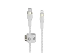 Belkin BoostCharge Pro Flex Braided USB-C To Lightning Cable, 3M/10ft, White