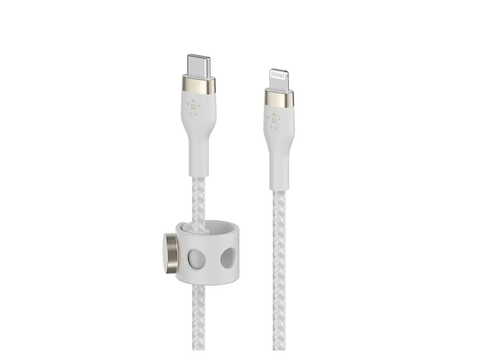 Belkin BoostCharge Pro Flex Braided USB-C To Lightning Cable, 3M/10ft, White