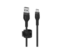 Belkin BoostCharge Pro Flex Braided USB-A To Lightning Cable, 1M/3.3FT, Black