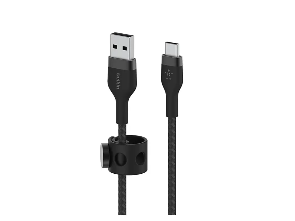 Belkin BoostCharge Pro Flex Braided USB-A To Lightning Cable, 1M/3.3FT, Black