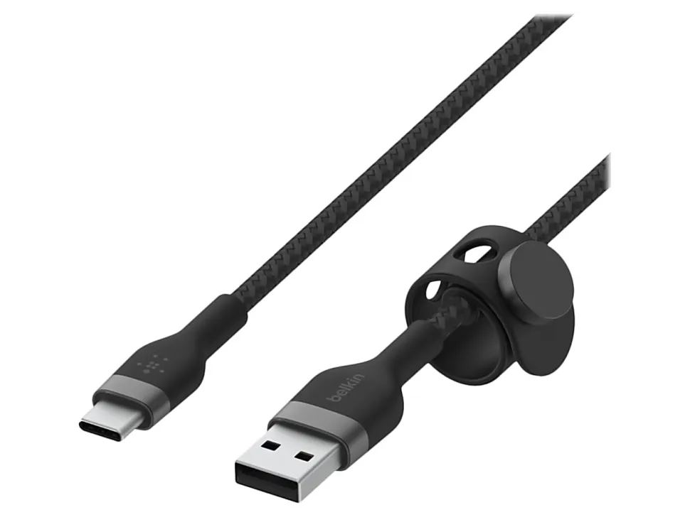 Belkin BoostCharge Pro Flex Braided USB-A To Lightning Cable, 1M/3.3FT, Black