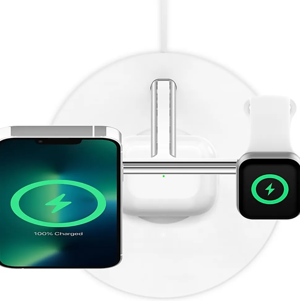 Belkin BoostCharge Pro 3-in-1 Wireless Charger, White