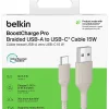 Belkin BoostCharge Pro USB-A to USB-C Cable, 15W, 3.3ft, Sand, CAB022FQ1MSD