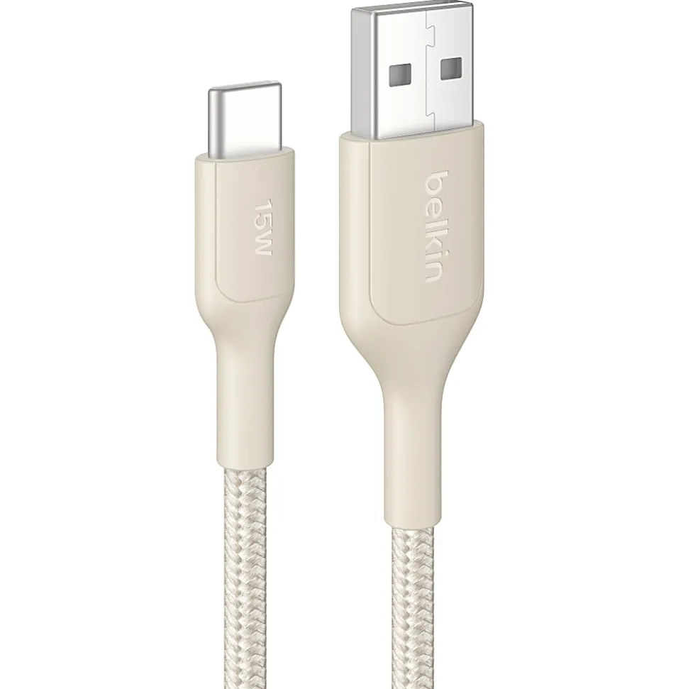 Belkin BoostCharge Pro USB-A to USB-C Cable, 15W, 3.3ft, Sand, CAB022FQ1MSD