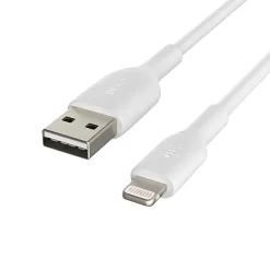 Belkin BoostCharge USB-A To Lightning PVC Cable 2-Pack, 1M/ 3.3 FT, White