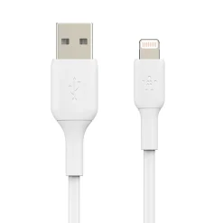 Belkin BoostCharge USB-A To Lightning PVC Cable 2-Pack, 1M/ 3.3 FT, White