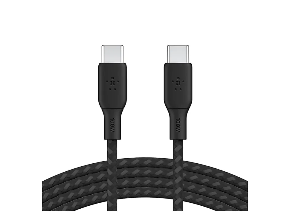 Belkin BoostCharge USB-C to USB-C Power Cable, 100W Power Delivery, 2M, 6.6ft, Black